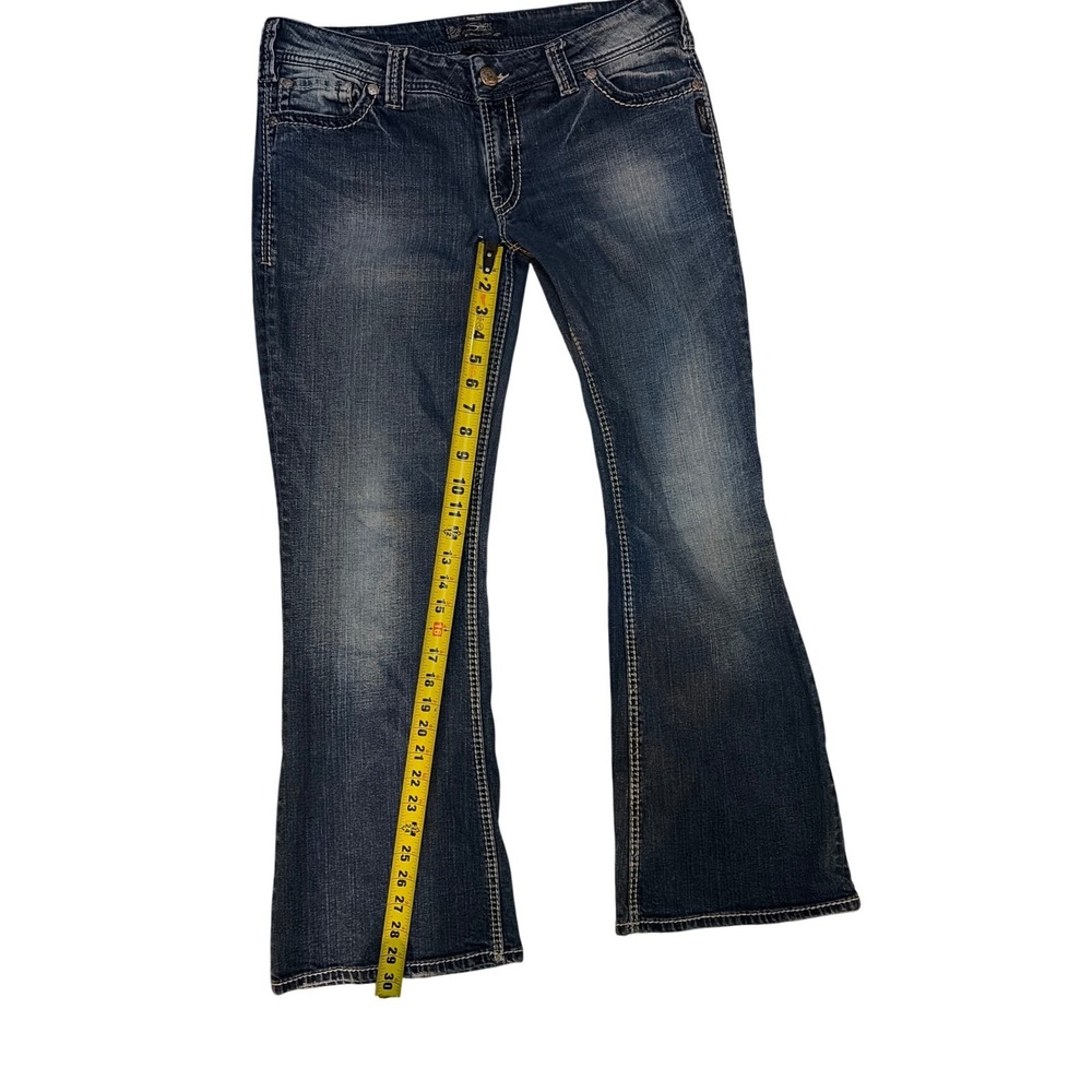 Silver Jeans Co Suki Bootcut Jeans Womens 34 Blue Mid Rise Flap Pocket Denim - Picture 8 of 10